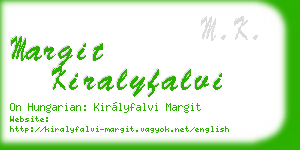 margit kiralyfalvi business card